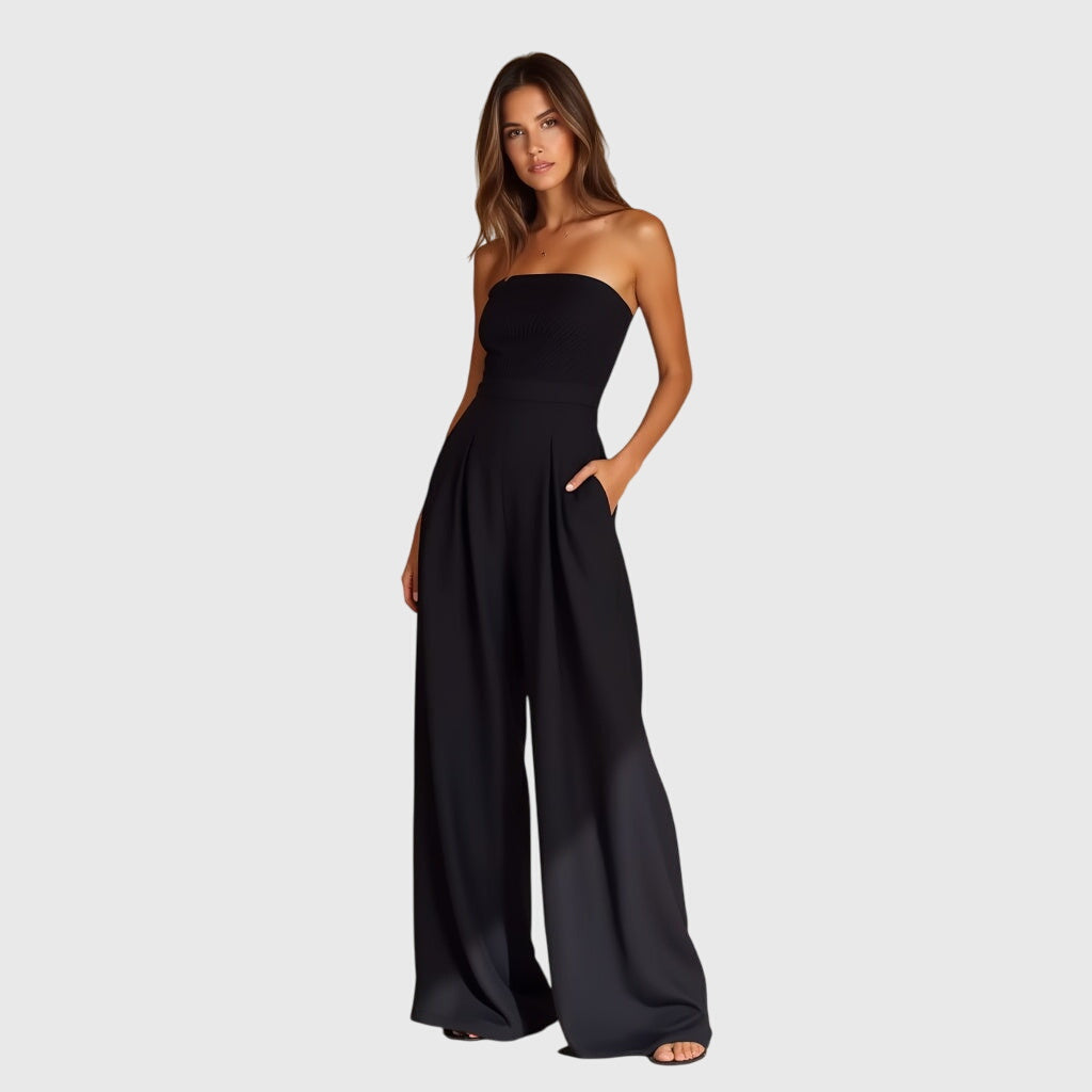 Estrella | Strapless Wide Leg Jumpsuit