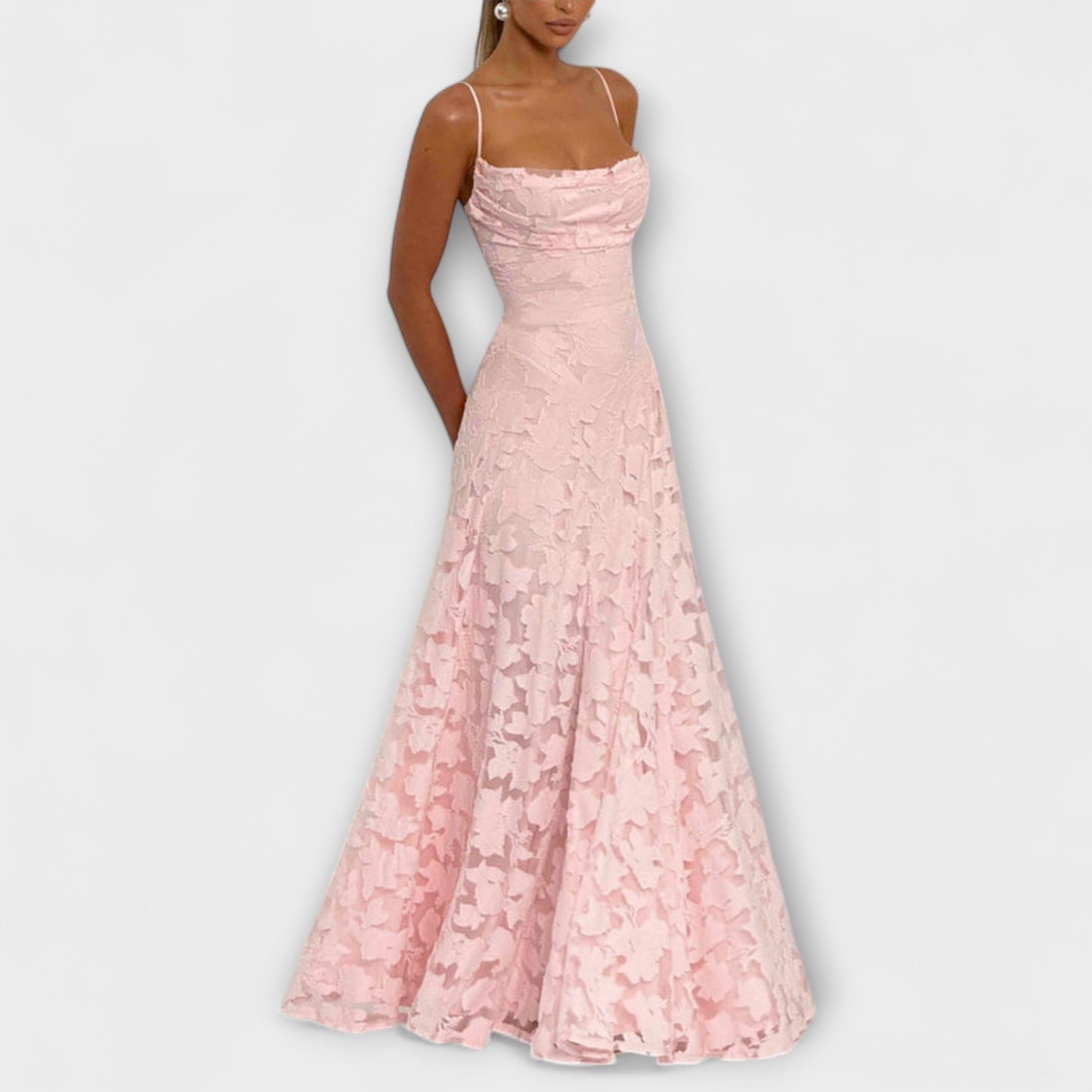 Marielle | Floral Lace Wedding Guest Maxi Dress