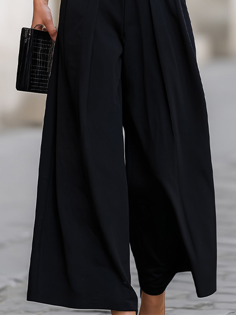 Esme | High Waisted Wide Leg Trousers