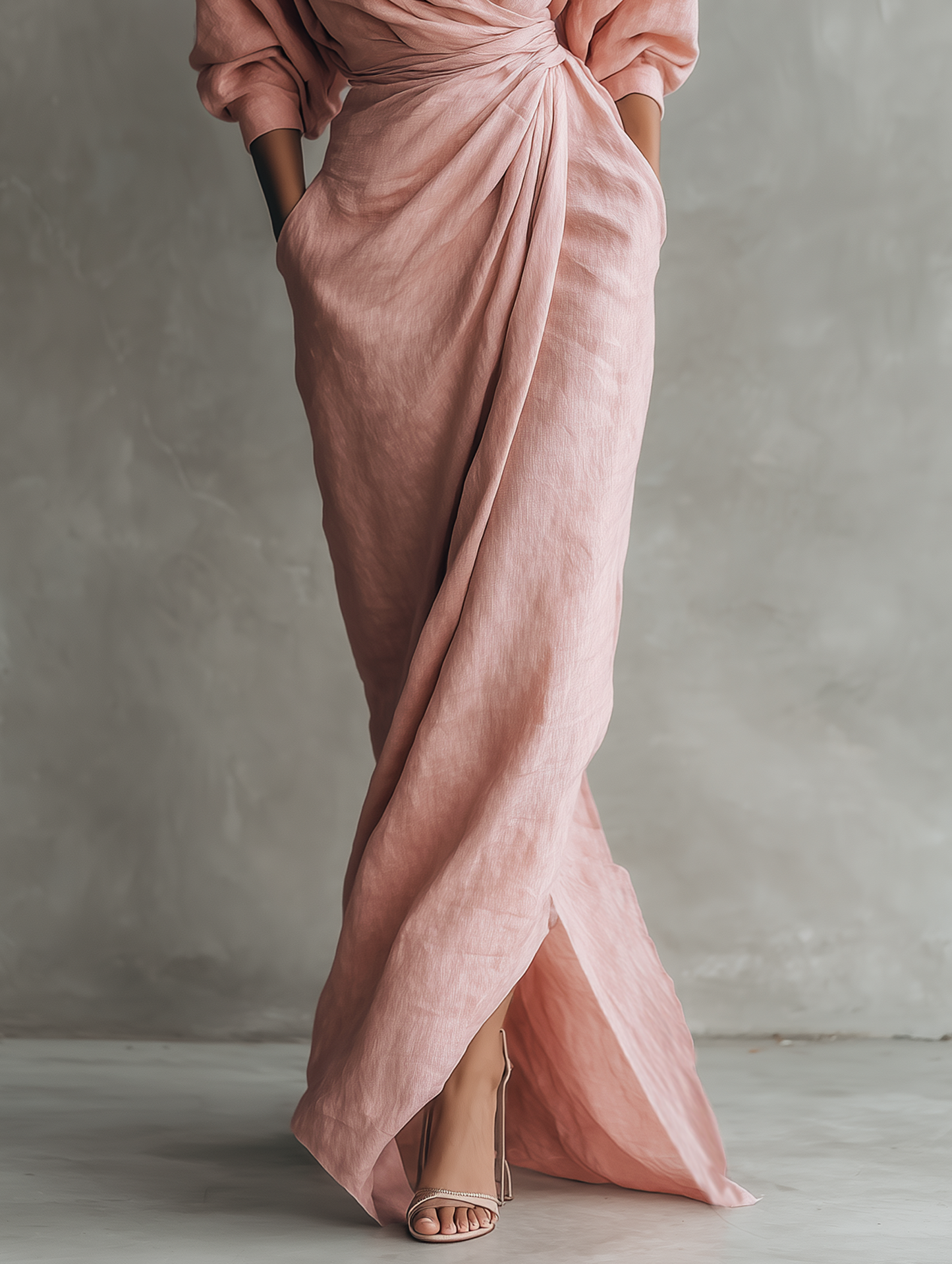 Estelle | V-Neck Minimalist Maxi Dress