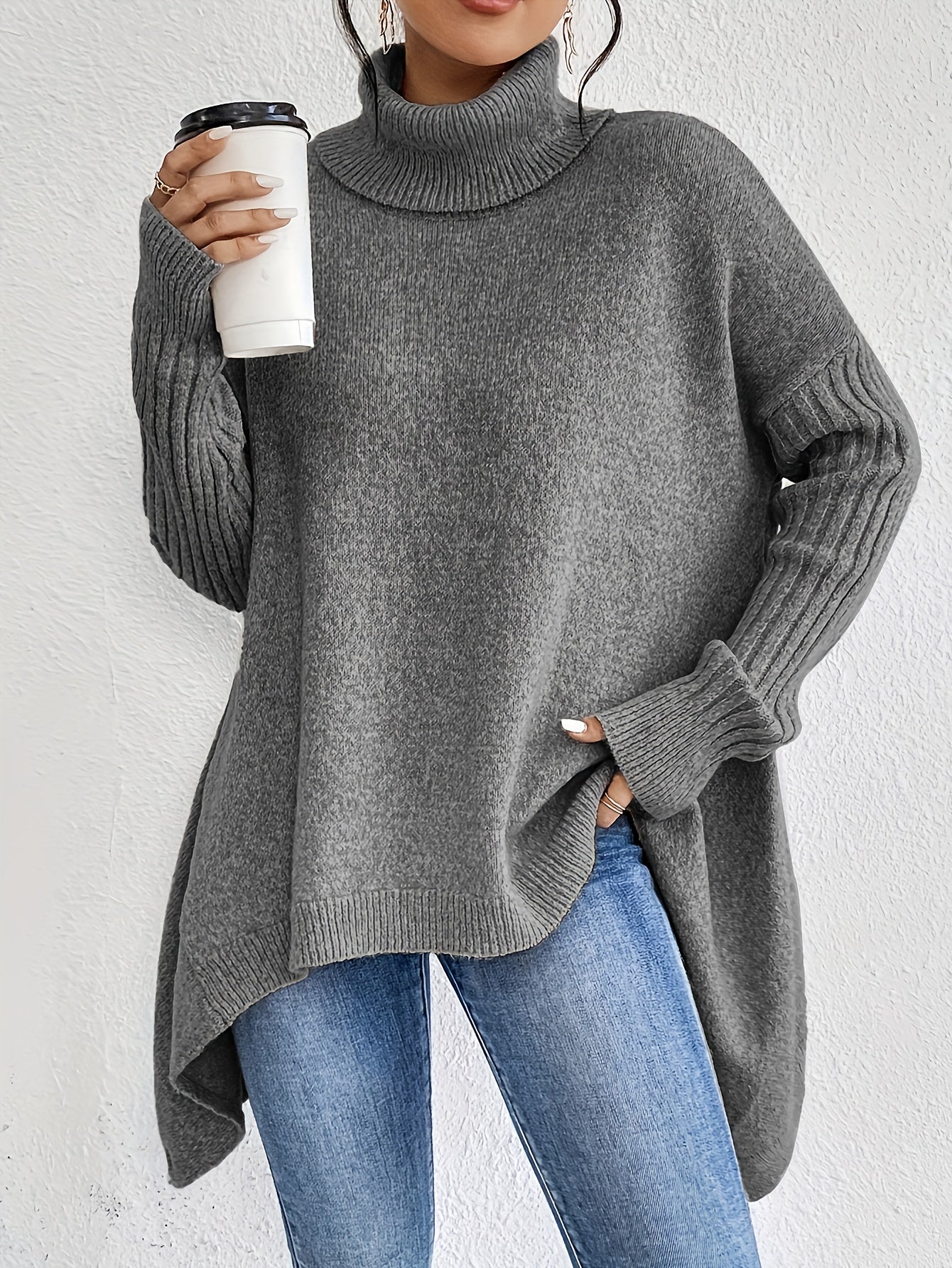 Elise | Oversized Polo Sweater
