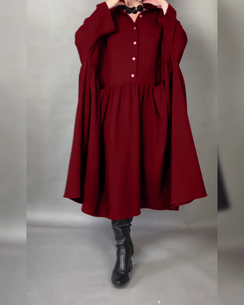 Freya | Oversized Dress with Button Collar