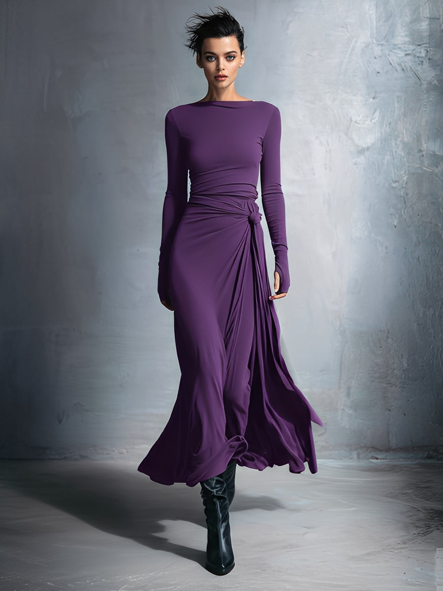 Greer | Knot-Front Wrap Maxi Dress