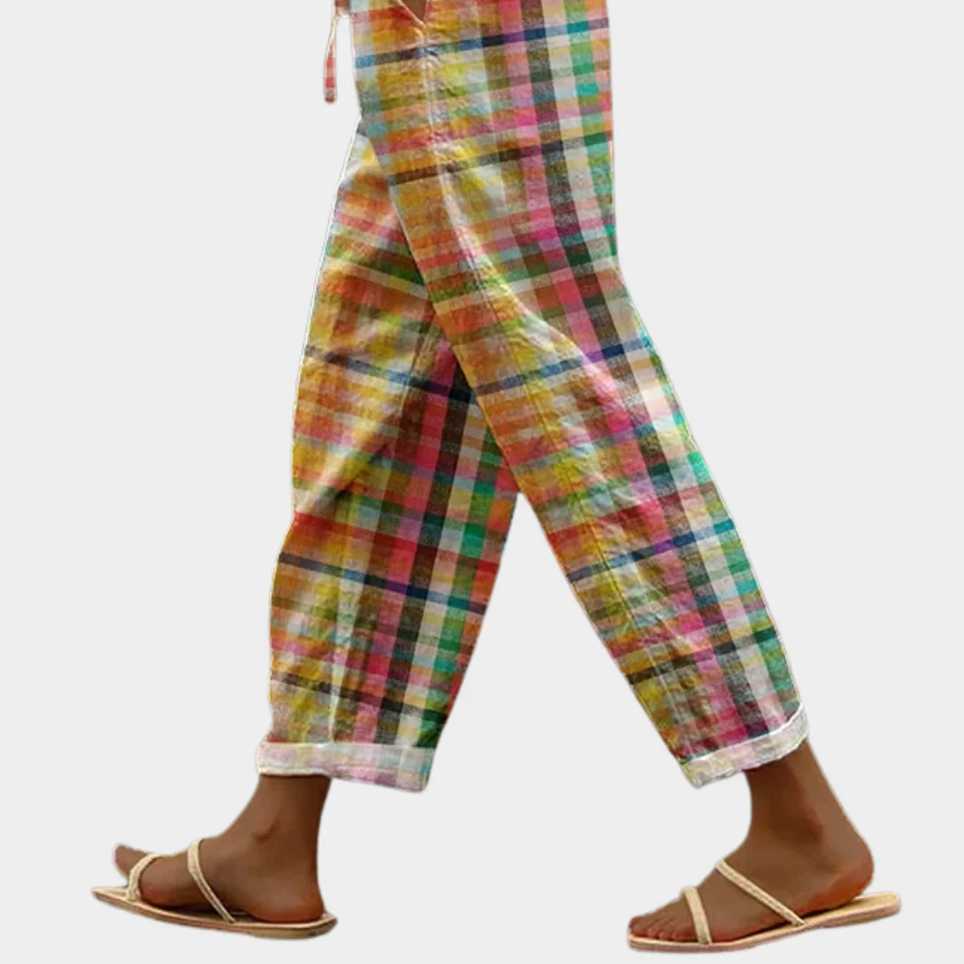 Gaëlle | Checkered Relaxed Pants