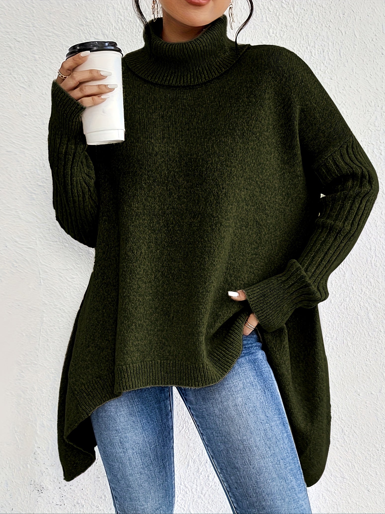Elise | Oversized Polo Sweater