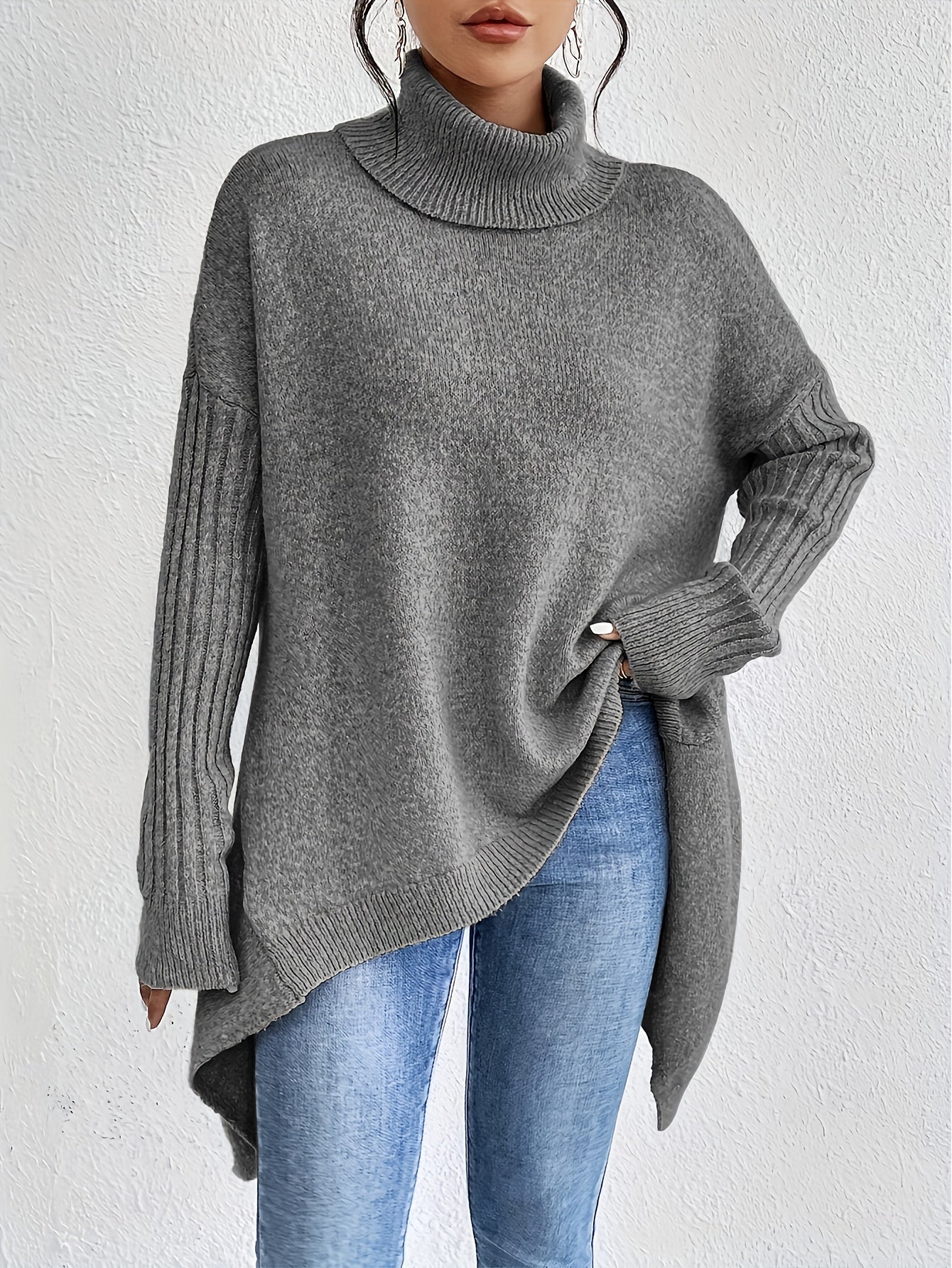 Elise | Oversized Polo Sweater
