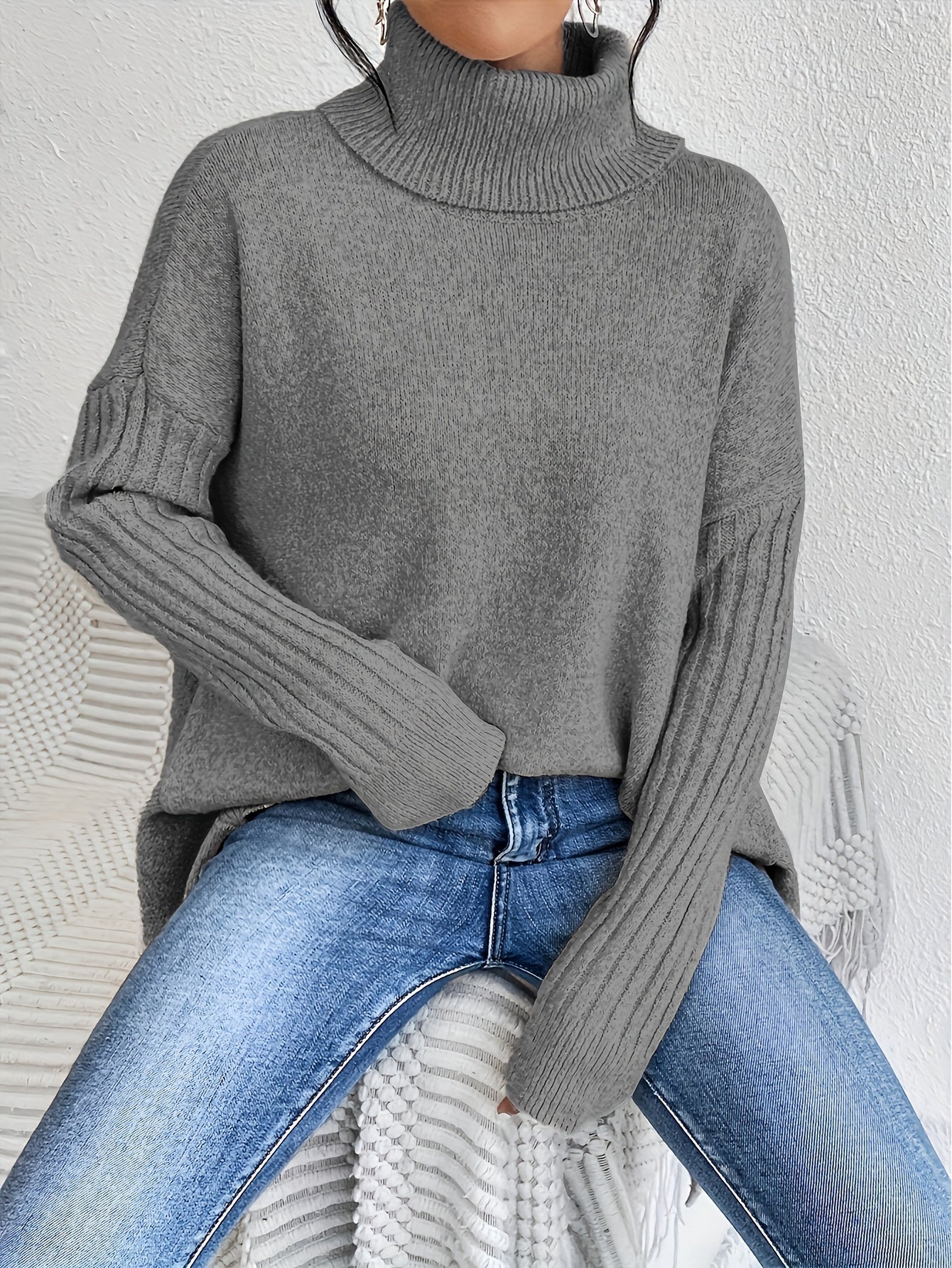 Elise | Oversized Polo Sweater
