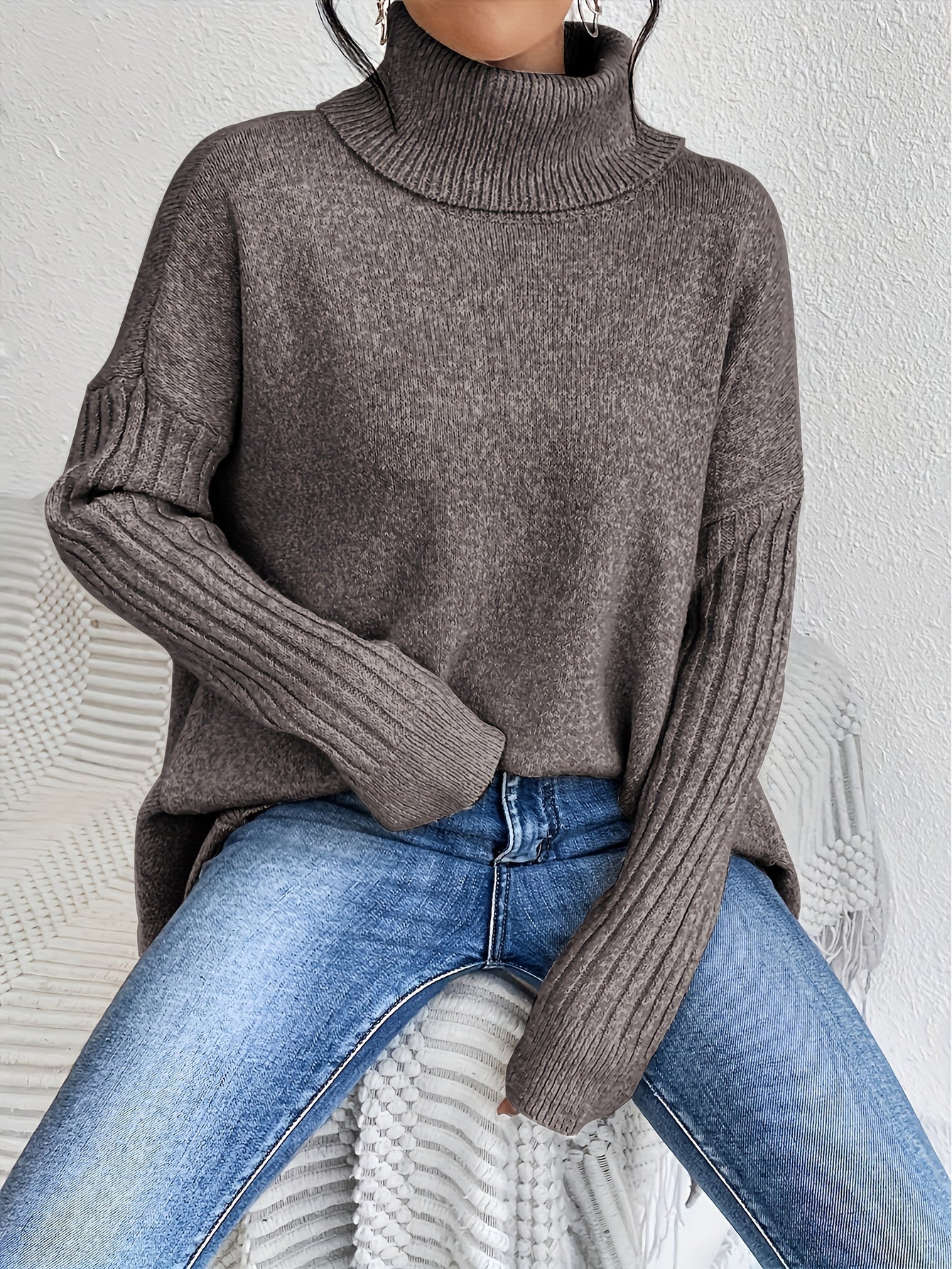 Elise | Oversized Polo Sweater