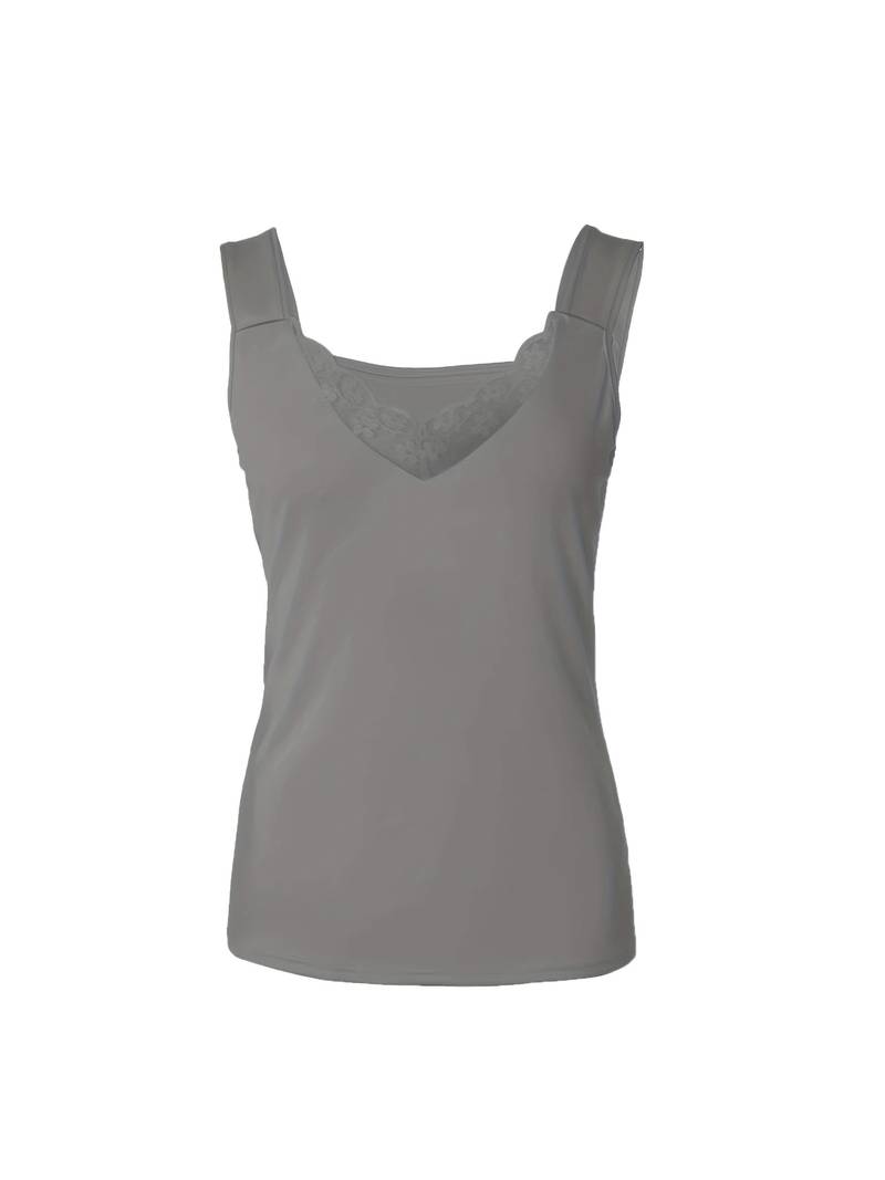 Oriane | Lace Trim Sleeveless Tank Top