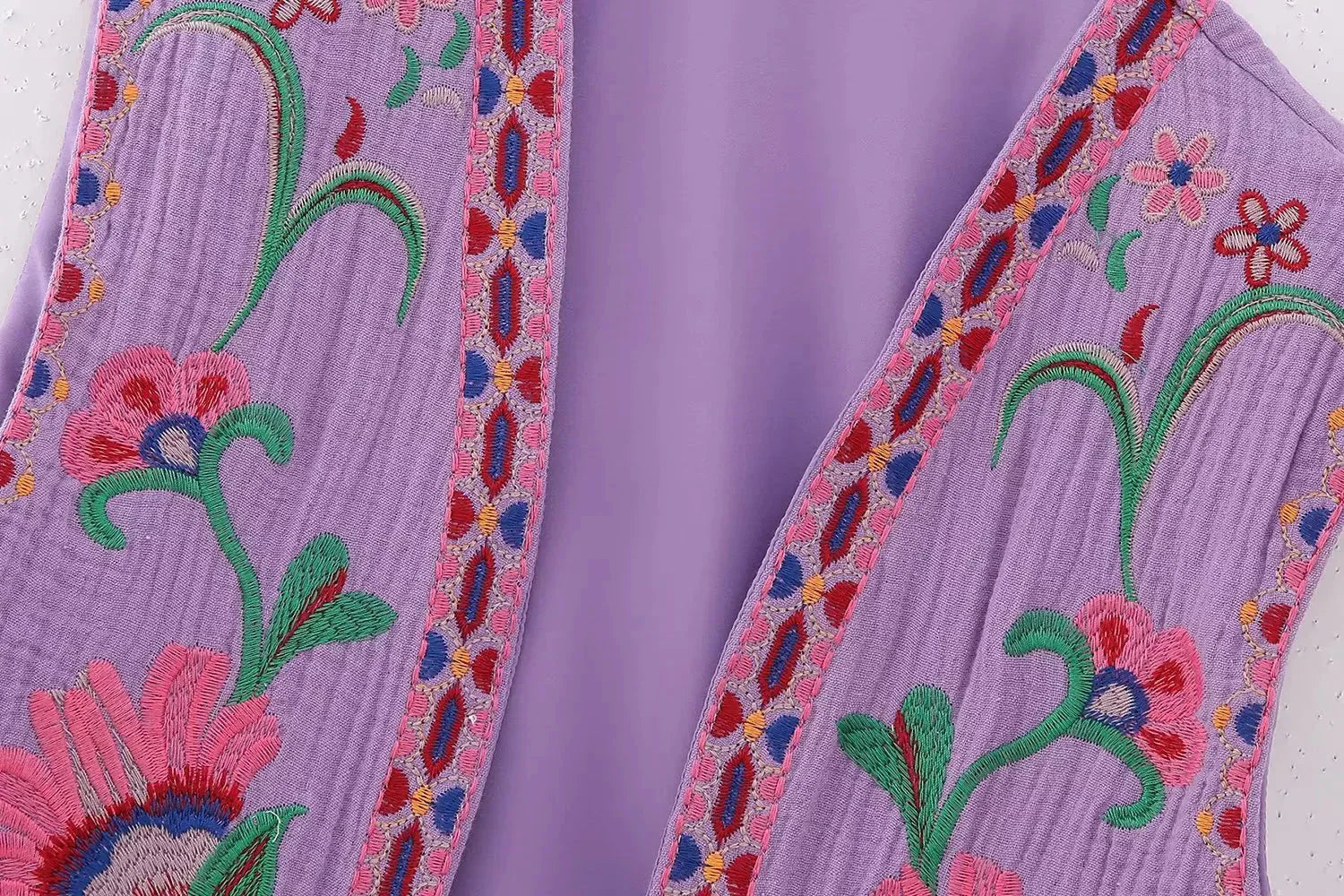 Vivienne | Vintage Embroidered Boho Vest