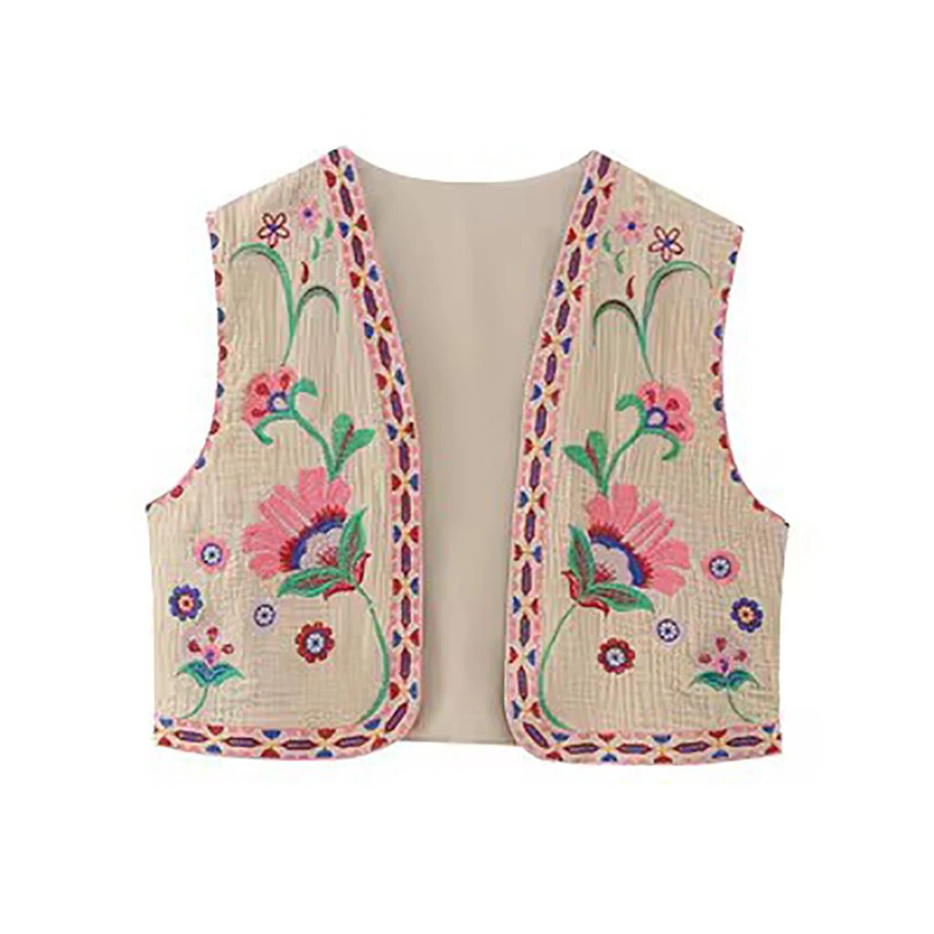 Vivienne | Vintage Embroidered Boho Vest