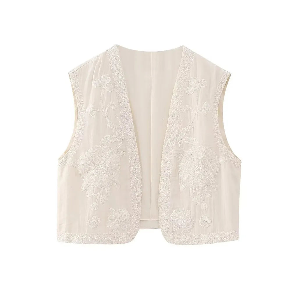 Vivienne | Vintage Embroidered Boho Vest