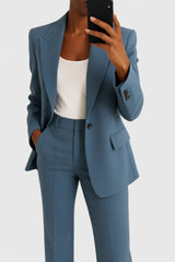 Anastasiya | Tailored Blazer & Wide Leg Suit Set