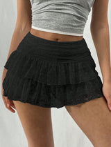 Amelie Lace | Double-Layer Mini Skirt