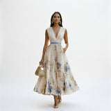 Dahlia | Floral Print Long-Sleeve Maxi Dress