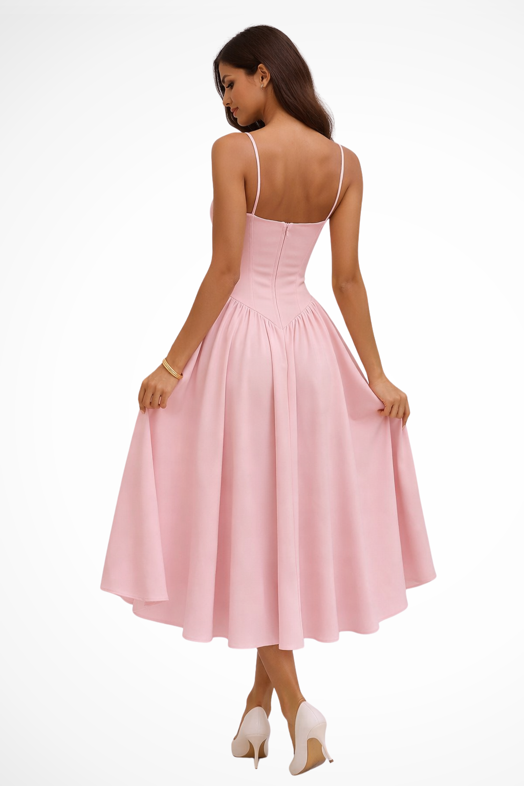 Ophelia | Corset A-Line Midi Dress