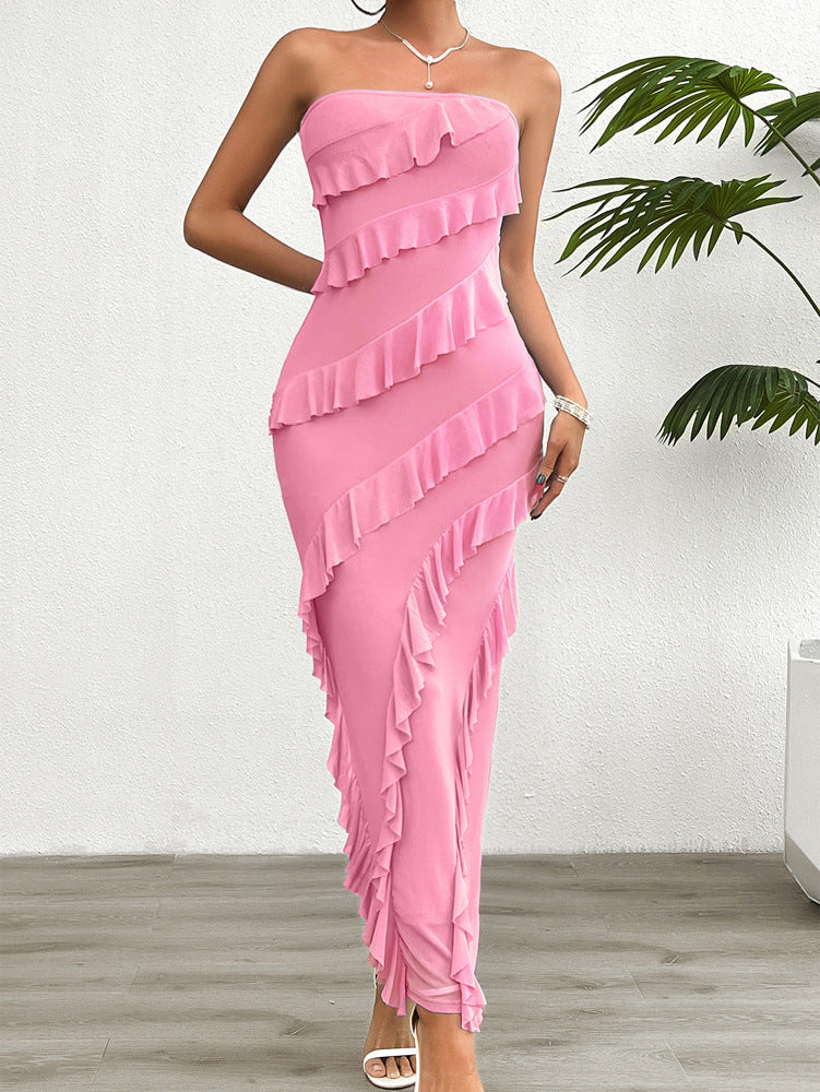 Romilla | Strapless Ruffle Bodycon Dress