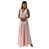 Celina | V-Neck Wedding Guest Maxi Dress