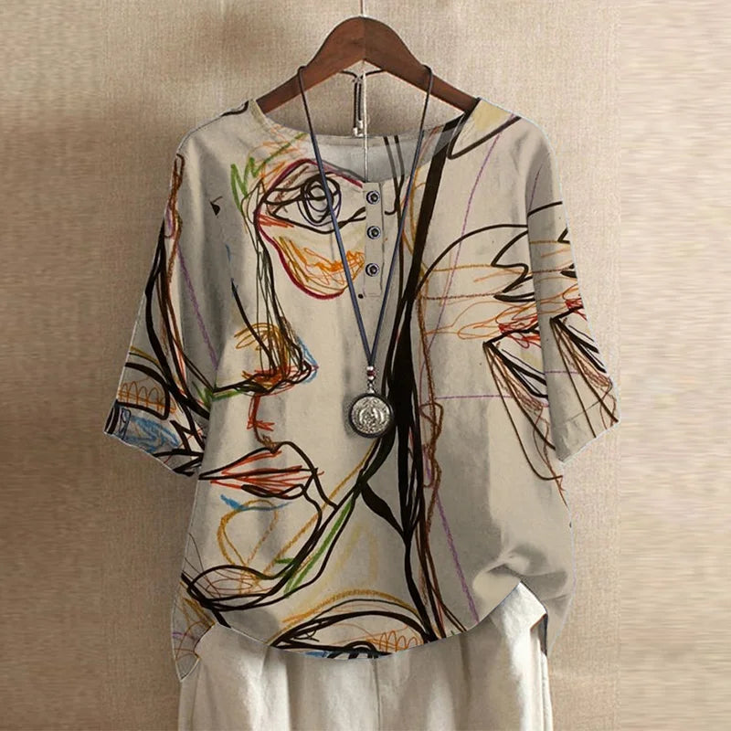 Raphaëlle | Floral Retro-Inspired Blouse