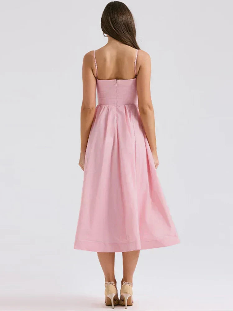 Filomena | Scoop Neck Strappy Wedding Guest Maxi Dress