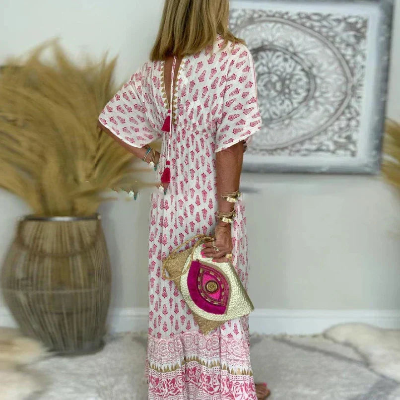 Valentine | Boho Floral Maxi Dress