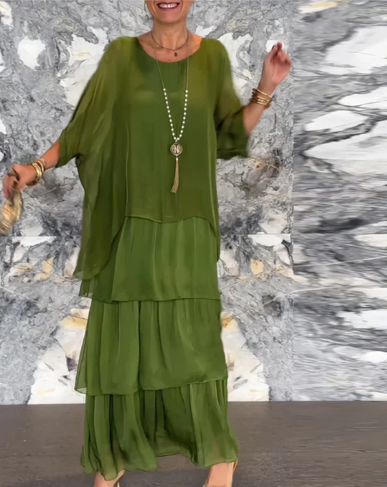 Clémentine | Flowing Wedding Guest Maxi Dress
