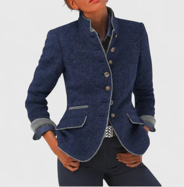 Winona | High Collar Long Sleeve Knit Cardigan