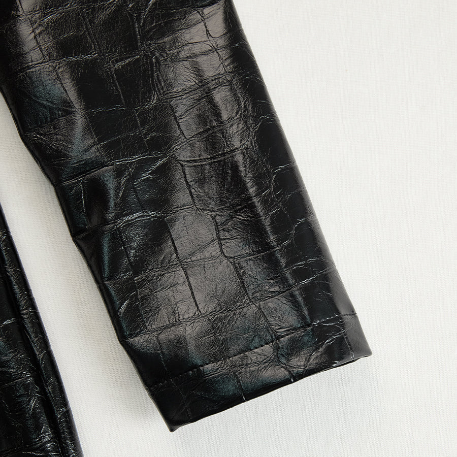 Selene | Glossy Long-Sleeve Midi Dress