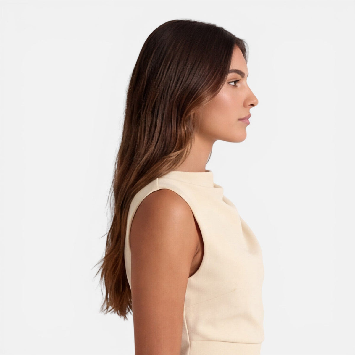 Félicie | Draped Neck Sleeveless Mini Dress