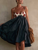 Vionne | Corset Bodice Full-Skirt Midi Dress
