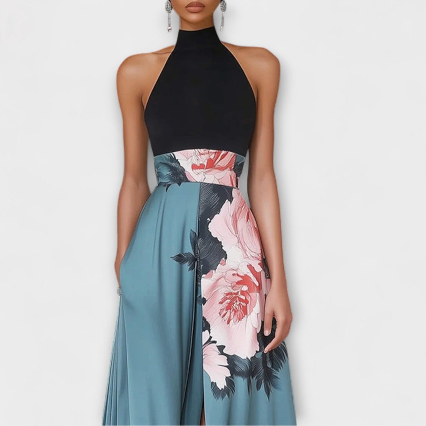 Flora | Floral A-Line Wedding Guest Maxi Dress