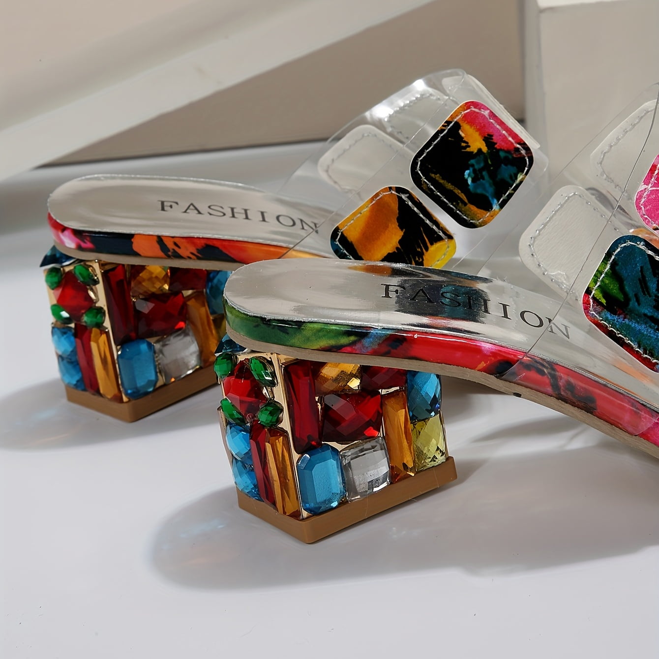 Pétronille | Strappy Block-Heel Slide Sandals