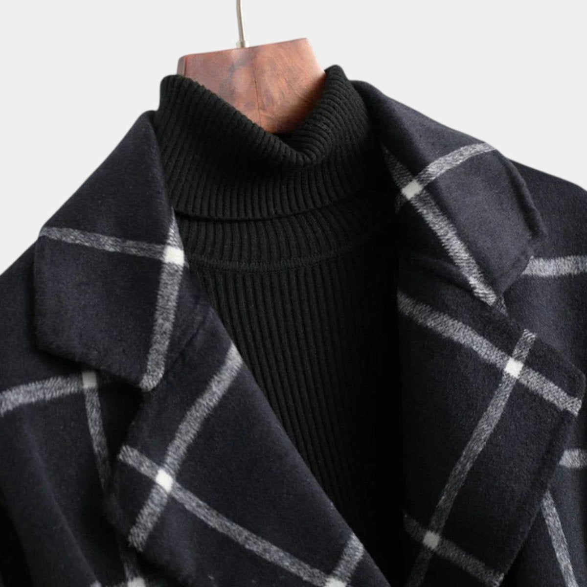 Women's Alida plaid trench coat in Green Plaid
