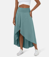 Armelle | High-Waist Ruffle-Hem Midi Skirt