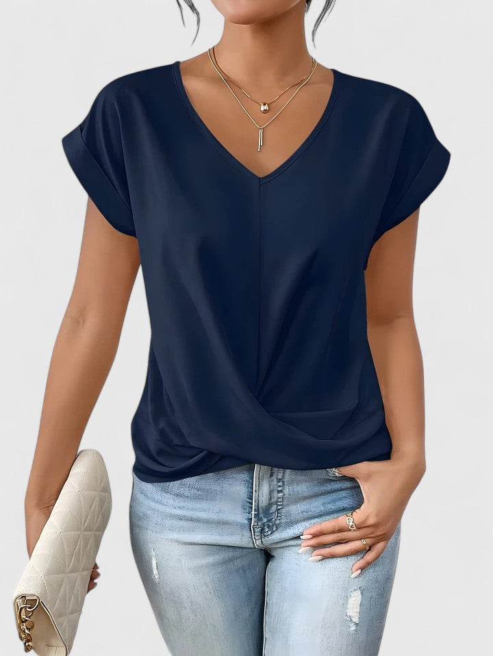 Felicity | Twist Front V Neck Blouse