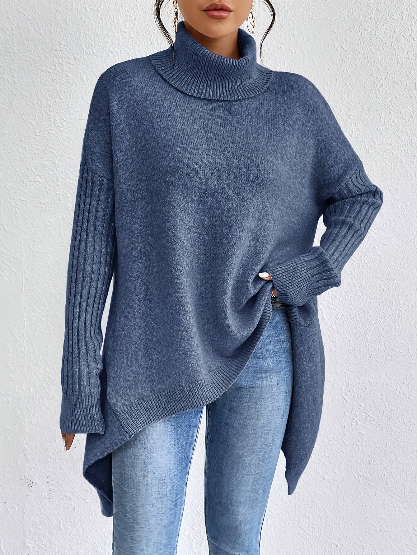 Elise | Oversized Polo Sweater