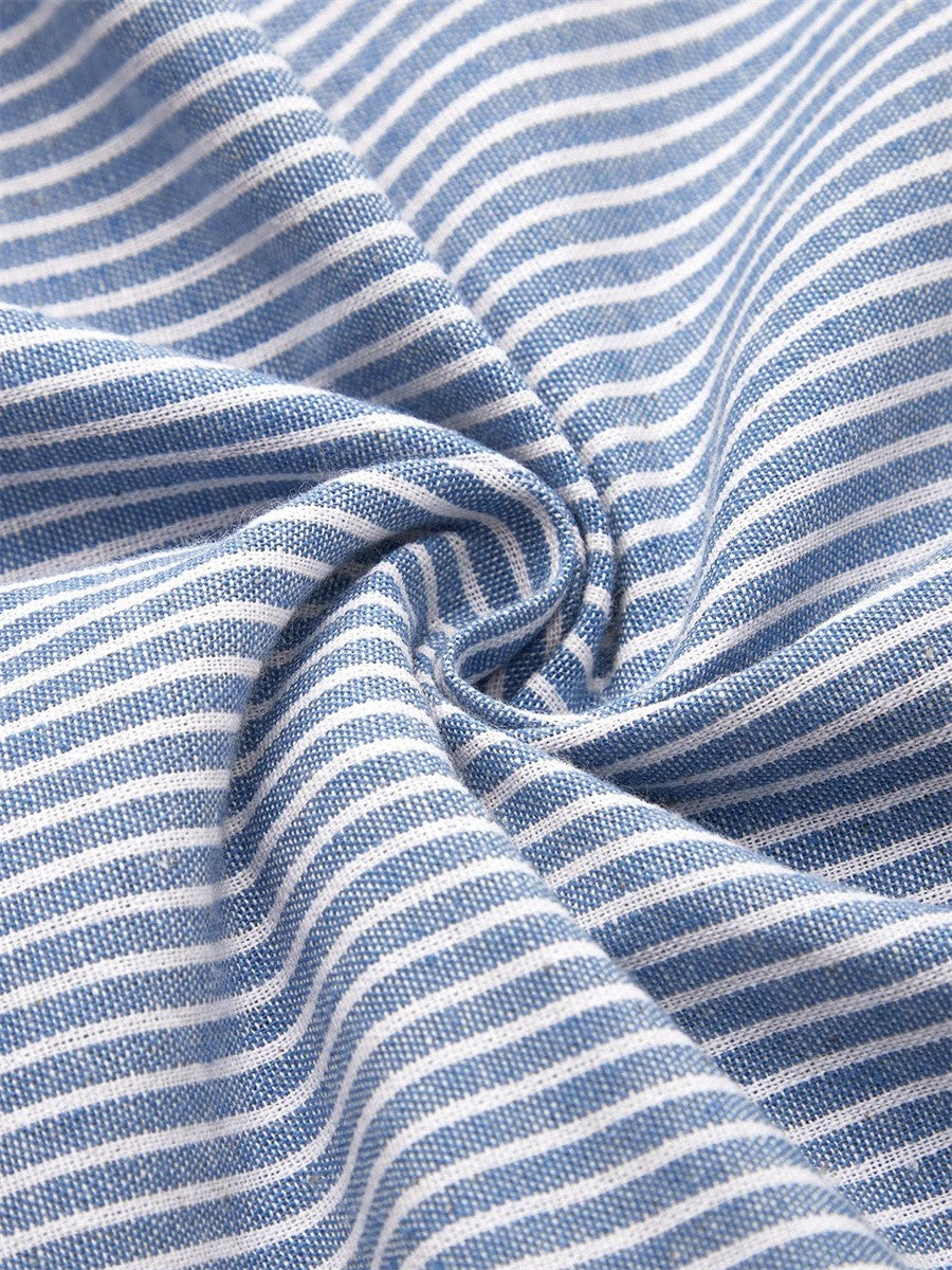 Celeste | Striped Button Front Midi Dress