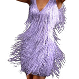 Serenelle | Fringe Feather Cocktail Dress