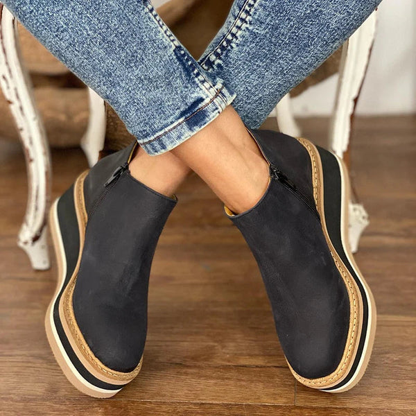 Women's Eira side-zip ankle boots in Black