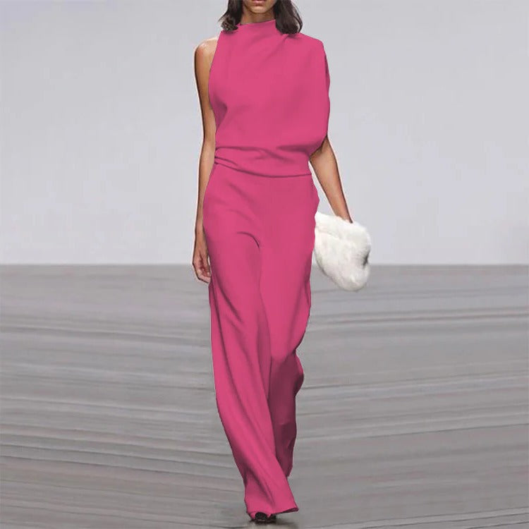 Pauline | Mock-Neck Wide-Leg Jumpsuit