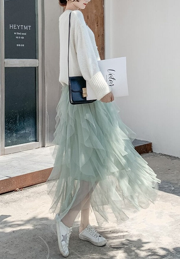 Ravenna | Tiered Ruffle Maxi Skirt