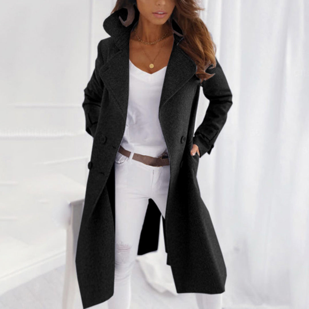 Women's Margareta long overcoat in Black
