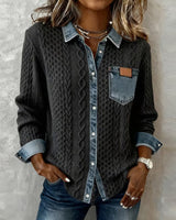 Winifred | Cable Knit Collared Button Top