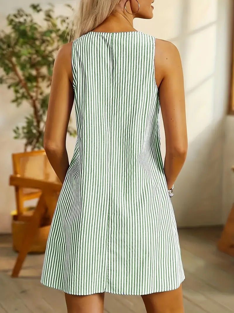 Avery | Striped Mini Dress with Pockets