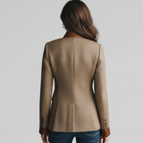 Women's Rosamund contrast-trim tailored jacket - view 2