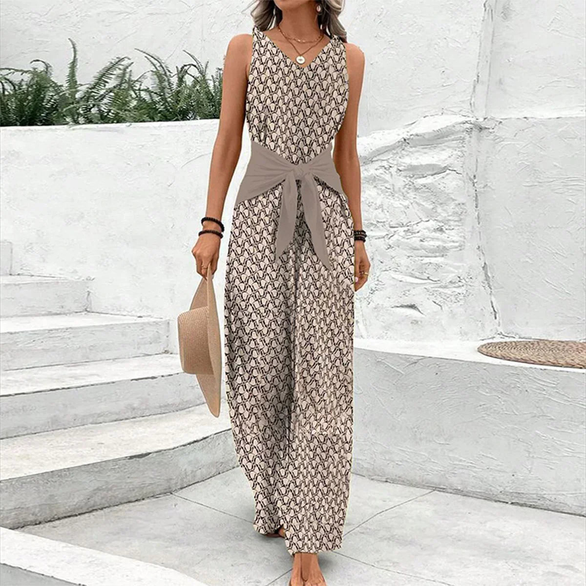 Elery | Sleeveless Wide Leg Jumpsuit