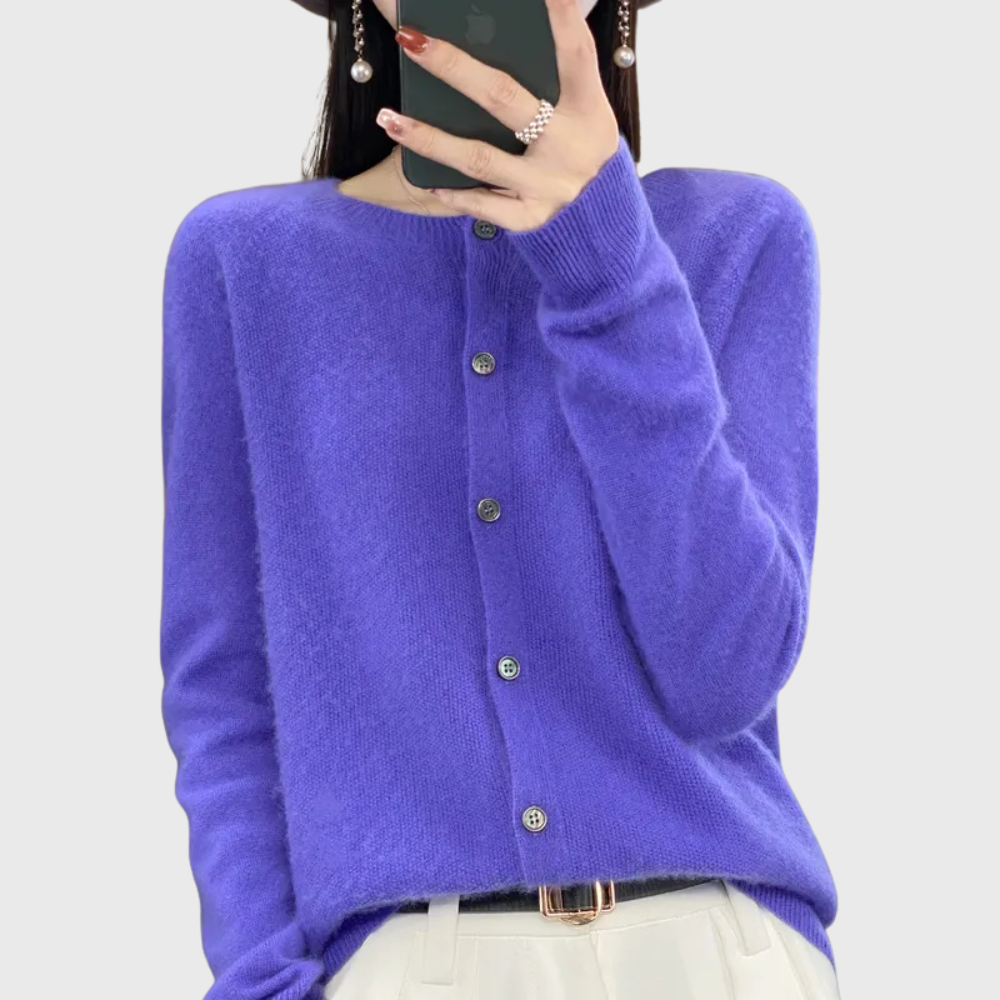 Elna | Clean Button-Front Knit Cardigan
