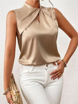 Vérane | Twist-Neck Sleeveless Blouse