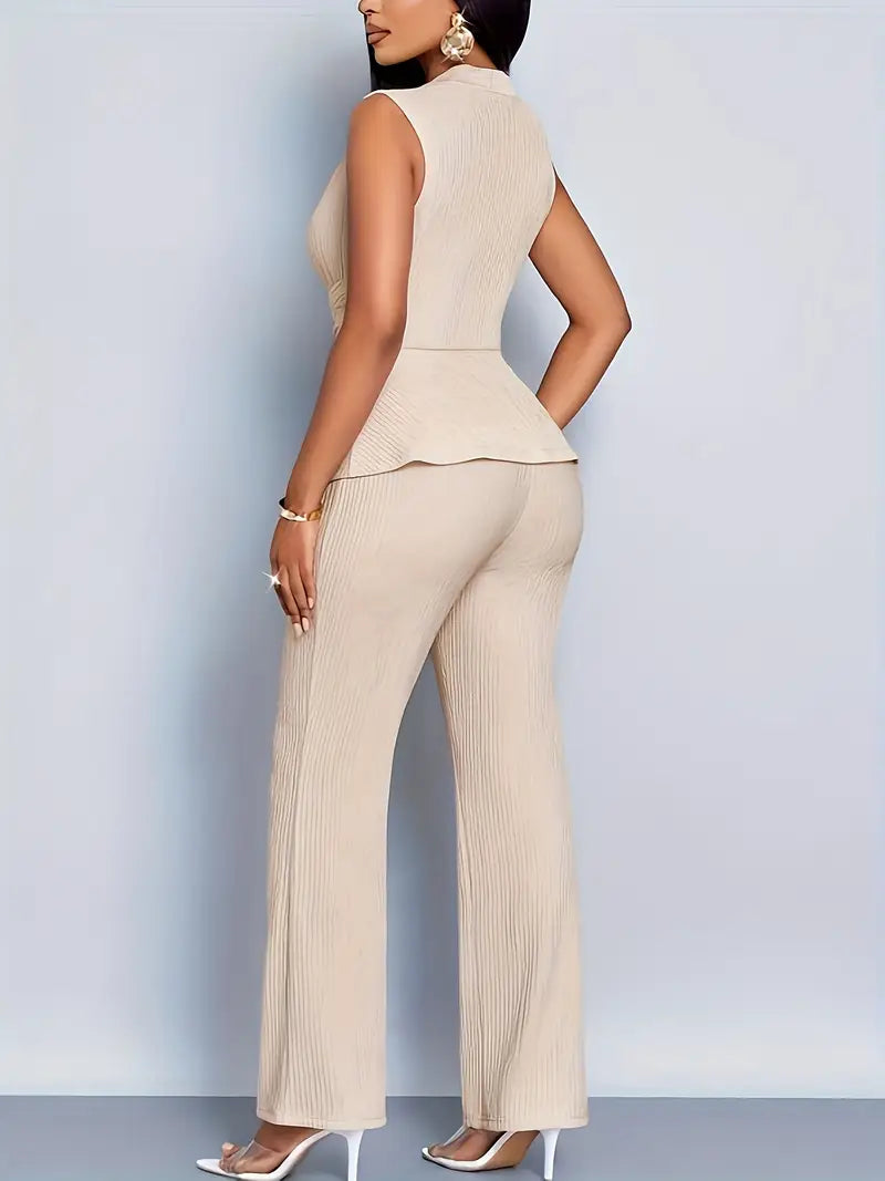 Signy | Pleated Knit Top & Trouser Set