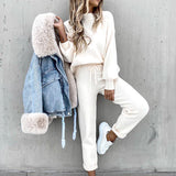 Colombine | Knit Turtleneck & Trouser Lounge Set